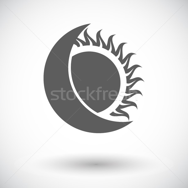 Solar eclipse single icon. Stock photo © smoki