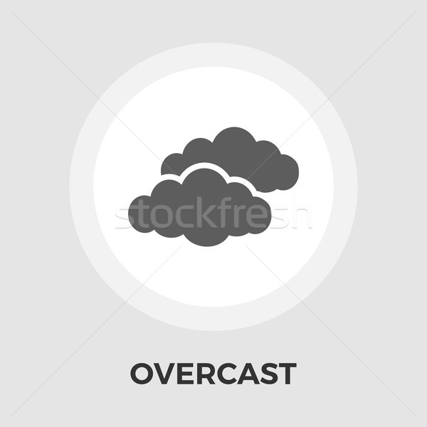 Overcast vector flat icon Stock photo © smoki