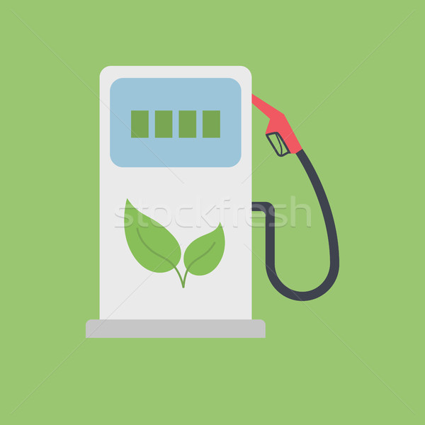 Bioüzemanyag benzinkút vektor ikon alternatív környezeti Stock fotó © smoki