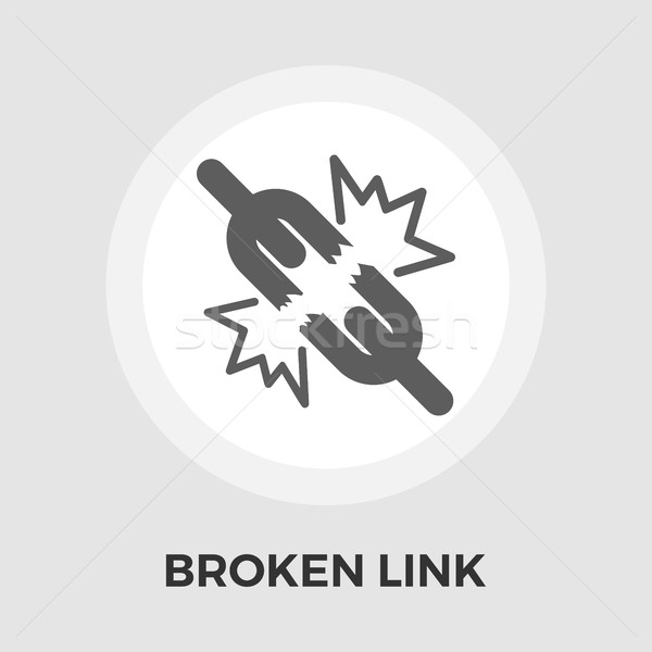 Stock photo: Broken connection flat single icon
