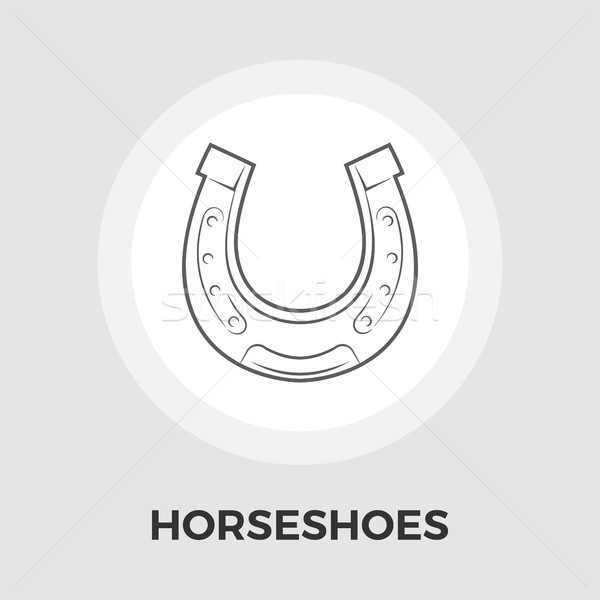 Horseshoes vector flat icon Stock photo © smoki