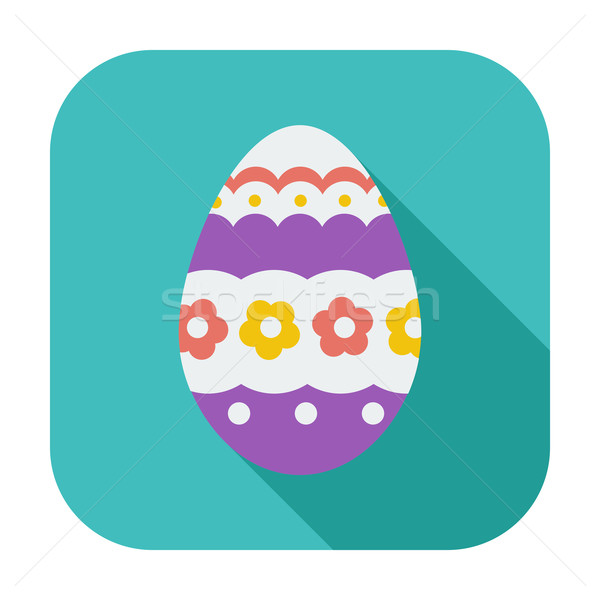 Easter egg ikon renk Paskalya çiçek sanat Stok fotoğraf © smoki