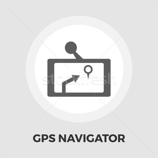 GPS икона вектора изолированный белый Сток-фото © smoki