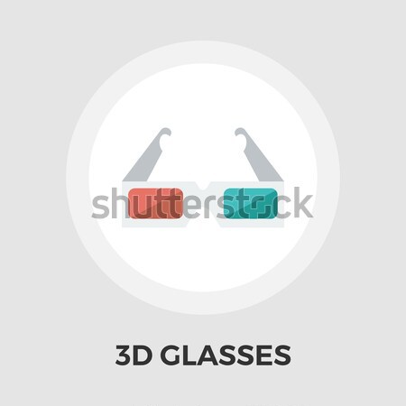 3D Glasses Flat Icon Stock photo © smoki