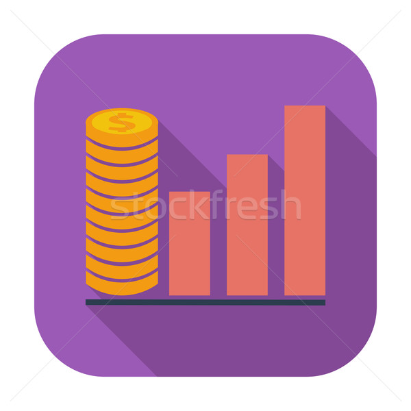 Graph flat single icon. Stock photo © smoki