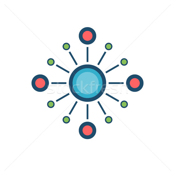 Decentralization Flat Vector Icon Stock photo © smoki