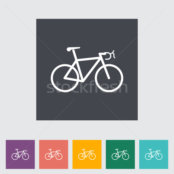 Stock photo: Bicycle flat icon.