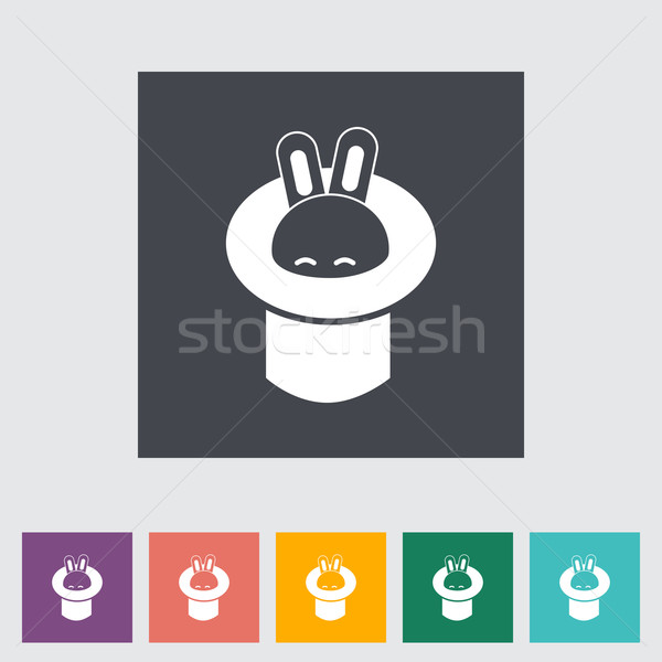 Rabbit in magician hat. Stock photo © smoki