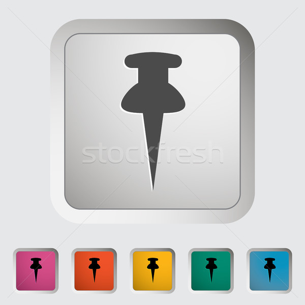 Map pin single icon. Stock photo © smoki