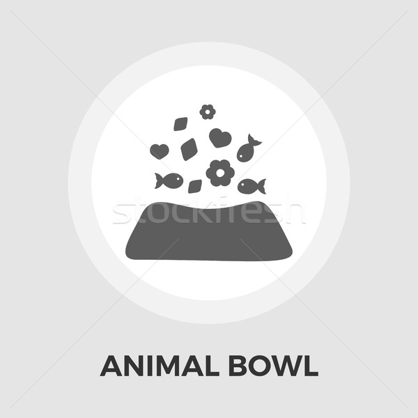 Stock photo: Animal Bowl Flat Icon