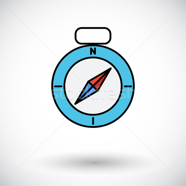 Kompas ikona biały internetowych komórkowych aplikacje Zdjęcia stock © smoki