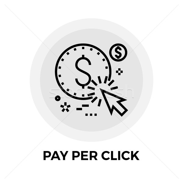 Stock photo: Pay Per Click Line Icon