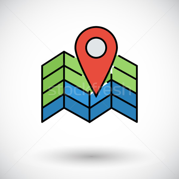 地図 アイコン 白 ウェブ 携帯 アプリケーション ストックフォト © smoki