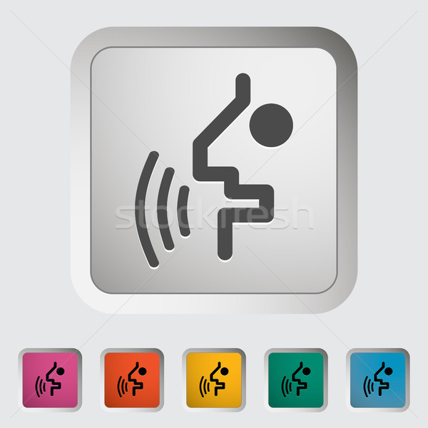 Ses tanıma düğme adam dizayn boyama Stok fotoğraf © smoki