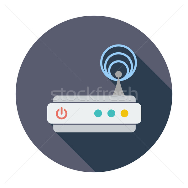 Router ikona kolor komputera technologii internetowych Zdjęcia stock © smoki