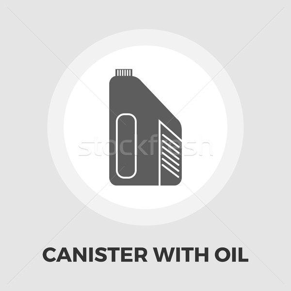 Canister with oil flat icon Stock photo © smoki
