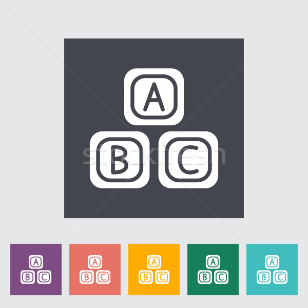 Blocks icon. Stock photo © smoki