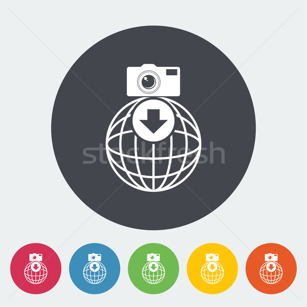 Foto downloaden icon cirkel internet ontwerp Stockfoto © smoki