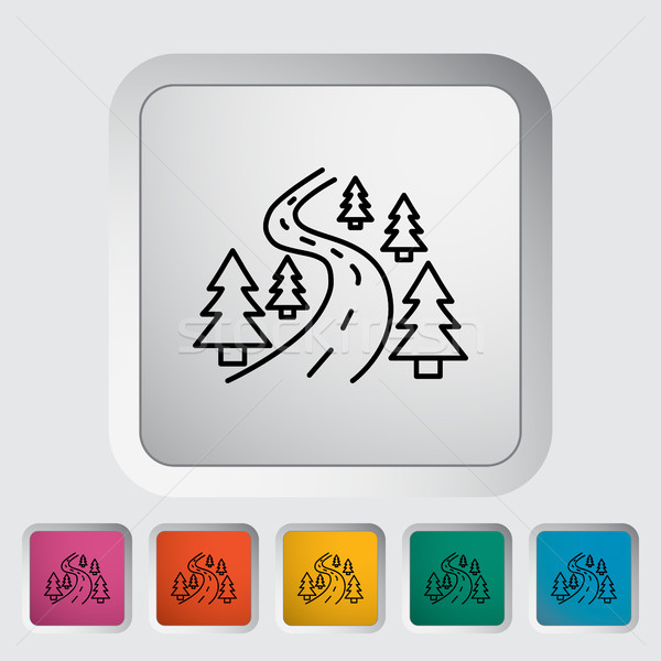 Road icon Stock photo © smoki