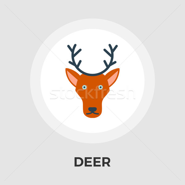 Deer vector flat icon Stock photo © smoki