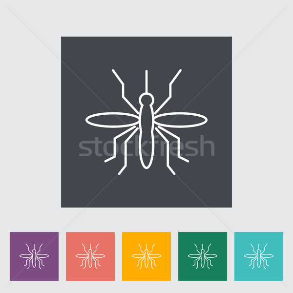 Mosquito ícone botão médico projeto Foto stock © smoki
