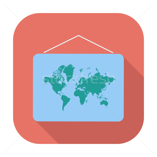 Map flat icon Stock photo © smoki