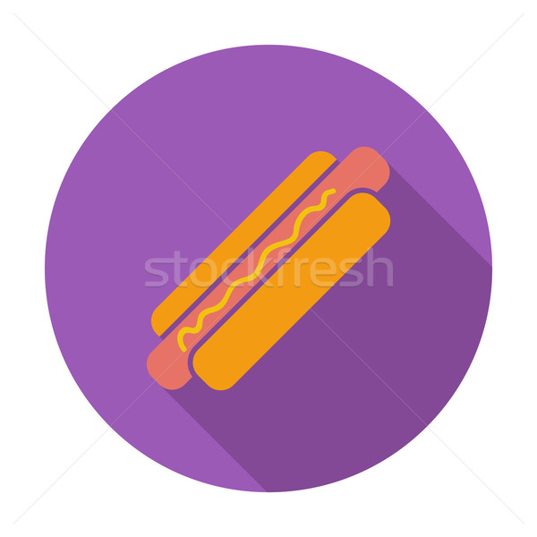Hot dog kleur icon voedsel ontwerp teken Stockfoto © smoki