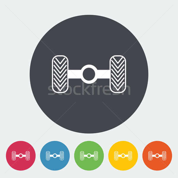 Chassis car single flat icon. Stock photo © smoki