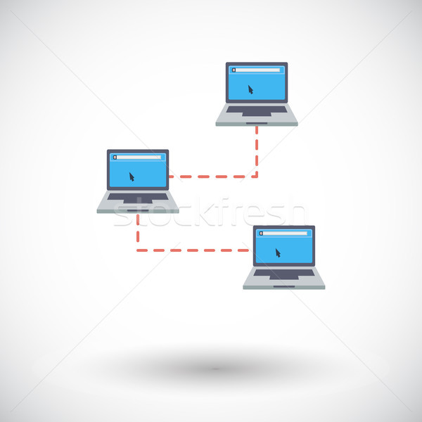 Computer network single icon. Stock photo © smoki