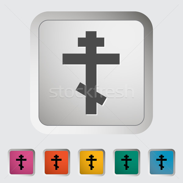 Krzyż ikona projektu Jezusa kościoła malarstwo Zdjęcia stock © smoki