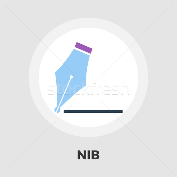 Stock photo: Nib icon flat