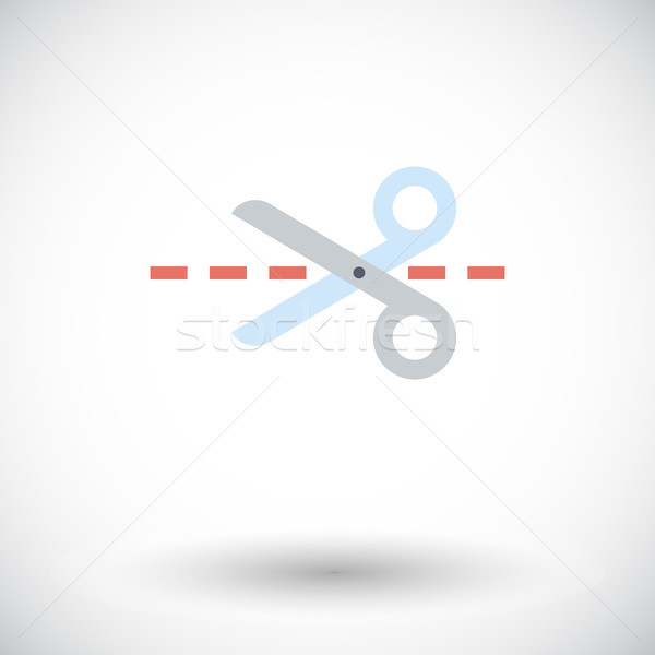 Stockfoto: Schaar · icon · witte · kantoor · werk · ontwerp