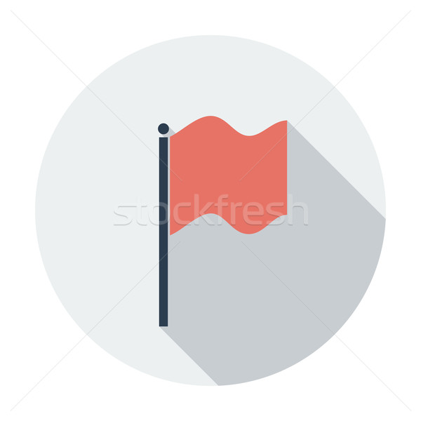Stock photo: Flag flat single icon.