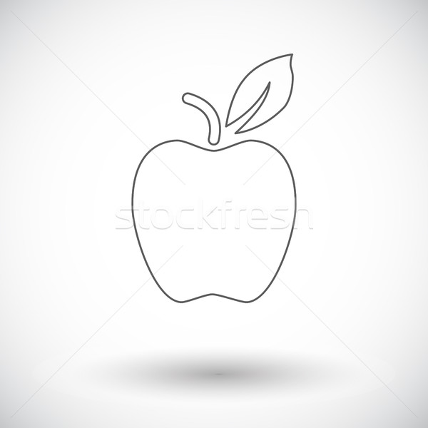 Apple flat icon Stock photo © smoki