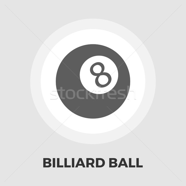 Billard Ball Symbol Vektor isoliert weiß Stock foto © smoki