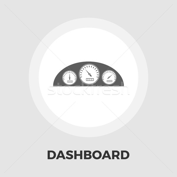 Dashboard icon vector geïsoleerd witte Stockfoto © smoki