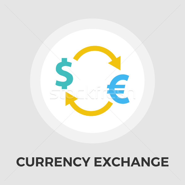 Valuta uitwisseling vector icon geïsoleerd witte Stockfoto © smoki