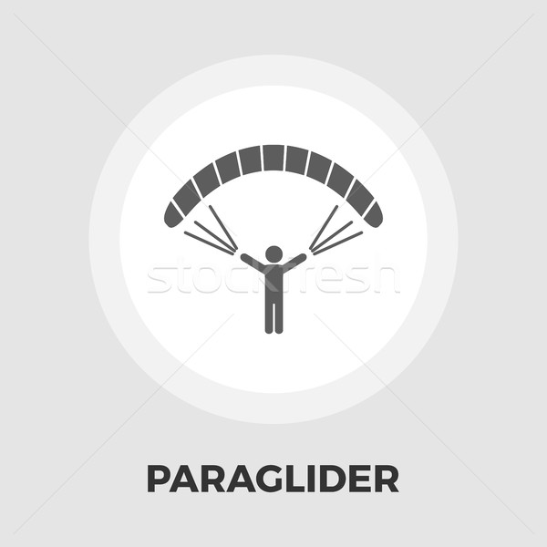 Paraglider icon flat Stock photo © smoki