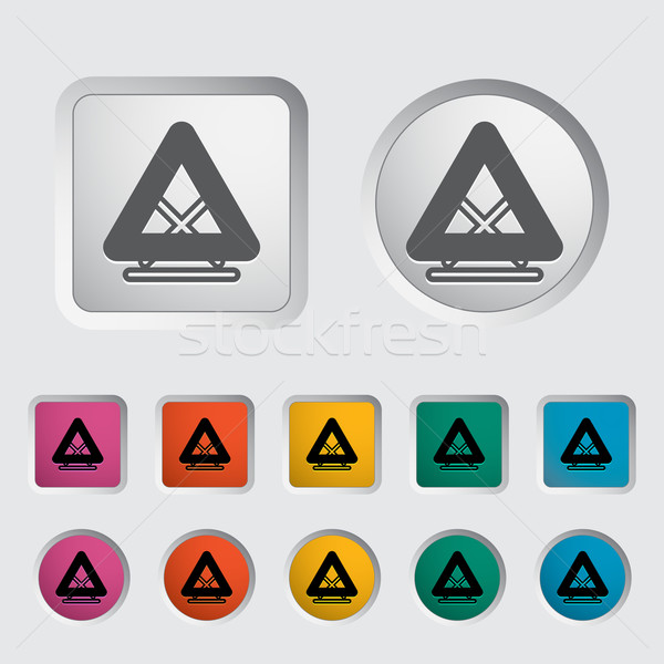 Warning triangle single icon. Stock photo © smoki