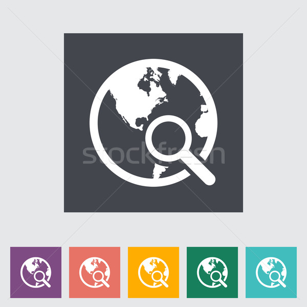 Global search single icon. Stock photo © smoki