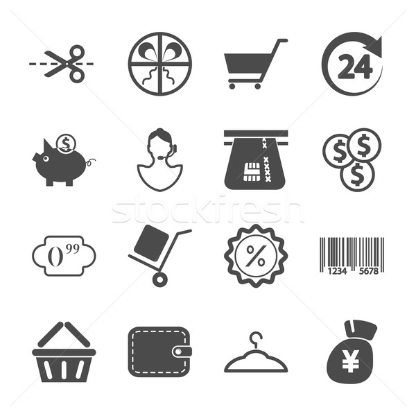 Shopping icons Stock photo © smoki