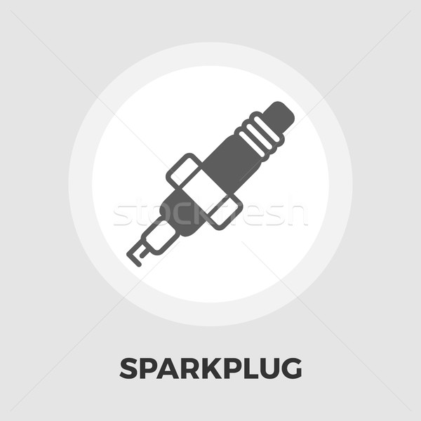 Sparkplug icon flat Stock photo © smoki