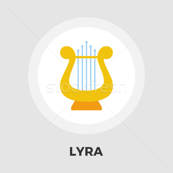Lyra flat icon Stock photo © smoki