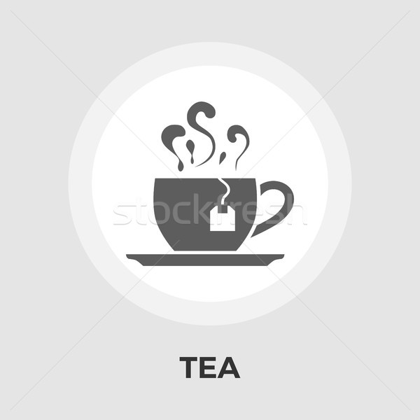 Tea flat icon Stock photo © smoki