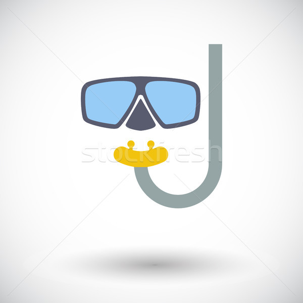 Búvárkodik ikon fehér tengerpart tenger fitnessz Stock fotó © smoki