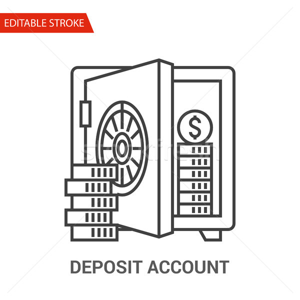 Deposit Account Icon. Thin Line Vector Illustration Stock photo © smoki