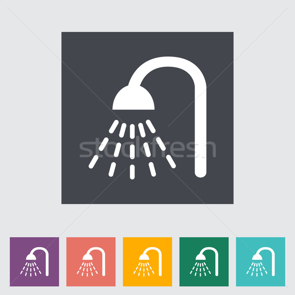 Shower flat icon Stock photo © smoki