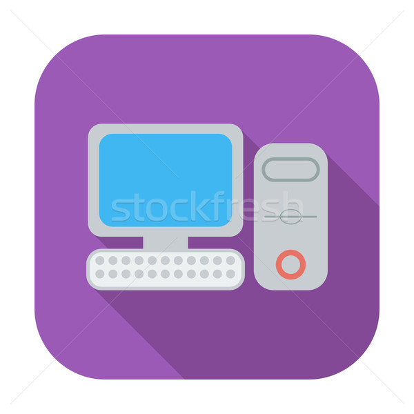 Computer flat icon 2 Stock photo © smoki