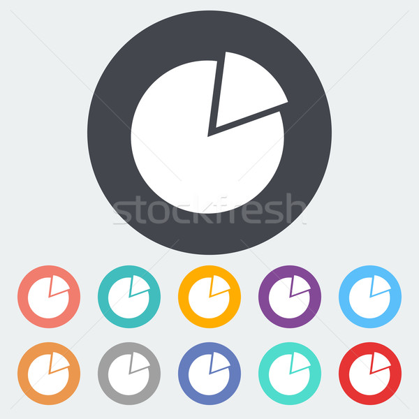 Graph single flat icon. Stock photo © smoki