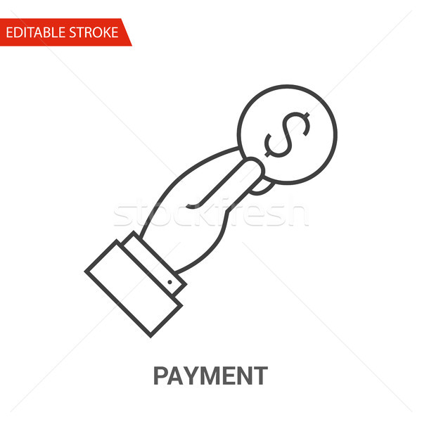 Payment Icon. Thin Line Vector Illustration Stock photo © smoki